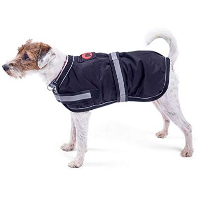 Petface super miękki wodoodporny płaszcz dla psa, 50 cm, czarny Petface super miękki wodoodporny płaszcz dla psa, 50 cm, czarny