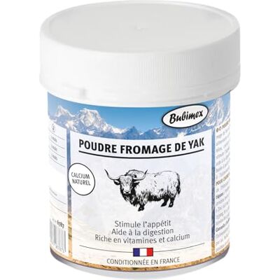 Bubimex Ser Yak w proszku 100% naturalny suplement diety dla psów i kotów Bogaty w wapń i witaminy Odporność, zdrowie sierści i pazurów 400g Bubimex Ser Yak w proszku 100% naturalny suplement diety dla psów i kotów Bogaty w wapń i witaminy Odporność, zdrowie sierści i pazurów 400g