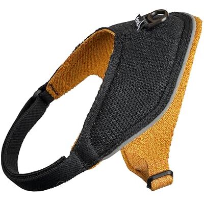 JULIUS K-9 JK9 KnitFit dzianinowa uprząż dla psa, rozmiar: S, żółto-czarna JULIUS K-9 JK9 KnitFit dzianinowa uprząż dla psa, rozmiar: S, żółto-czarna