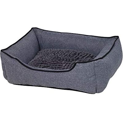 Nobby Komfortowe łóżko prostokątne Classic "MOPPY" szare 70 x 60 x 20 cm Nobby Komfortowe łóżko prostokątne Classic "MOPPY" szare 70 x 60 x 20 cm