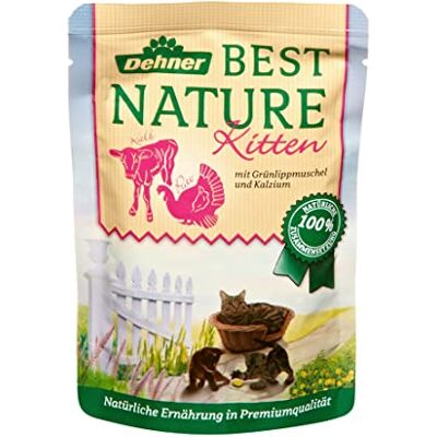 Dehner Best Nature karma dla kotów, cielęcina i indyk z małżą zielono-wargową w worku, 16 x 85 g (1,36 kg) Dehner Best Nature karma dla kotów, cielęcina i indyk z małżą zielono-wargową w worku, 16 x 85 g (1,36 kg)