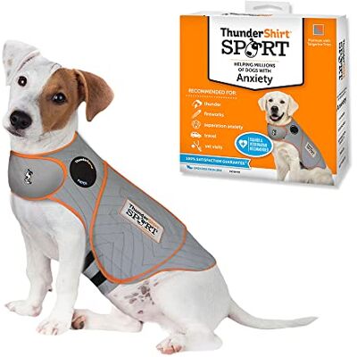 Thundershirt odzież dla psów Dog kurtka przeciwlękowa, platyna, S Thundershirt odzież dla psów Dog kurtka przeciwlękowa, platyna, S