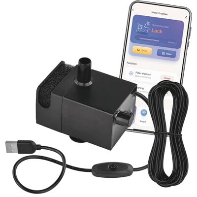 EMOS GoSmart pompa zamienna do inteligentnej fontanny dla kotów, w zestawie kabel do ładowania i filtr piankowy – Pet Care pompa wodna odpowiednia do fontanny GoSmart H6102 czarna EMOS GoSmart pompa zamienna do inteligentnej fontanny dla kotów, w zestawie kabel do ładowania i filtr piankowy – Pet Care pompa wodna odpowiednia do fontanny GoSmart H6102 czarna