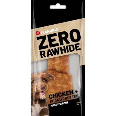 Flamingo Zero Rawhide Os przysmaki związane z kurczakiem i masłem orzechowym 20cm, 180gr. Flamingo Zero Rawhide Os przysmaki związane z kurczakiem i masłem orzechowym 20cm, 180gr.