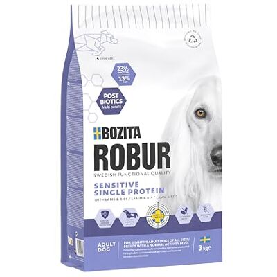 Bozita ROBUR Adult Sensitive Single Protein jagnięcina, 3 kg, sucha karma dla psów, wysoka akceptacja, postbiotyki i tylko jagnięcina jako źródło białka zwierzęcego Bozita ROBUR Adult Sensitive Single Protein jagnięcina, 3 kg, sucha karma dla psów, wysoka akceptacja, postbiotyki i tylko jagnięcina jako źródło białka zwierzęcego