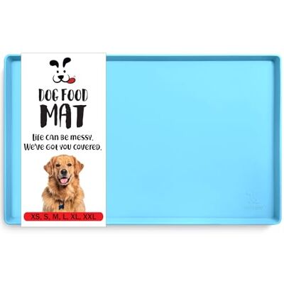 DogBuddy Mata pod miski na karmę i wodę dla psa, wodoodporna, silikonowa, na podłogę, do karmienia zwierząt domowych, antypoślizgowa podkładka z podwyższonym brzegiem (S: 48 x 30 cm, Maya) DogBuddy Mata pod miski na karmę i wodę dla psa, wodoodporna, silikonowa, na podłogę, do karmienia zwierząt domowych, antypoślizgowa podkładka z podwyższonym brzegiem (S: 48 x 30 cm, Maya)