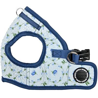 Puppia Wiosenna i letnia moda step-in kamizelka uprząż dla psa, niebieski_florian, L Puppia Wiosenna i letnia moda step-in kamizelka uprząż dla psa, niebieski_florian, L