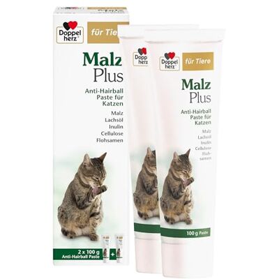 Doppelherz Pasta do włosów dla zwierząt Malz Plus Anti-Hairball dla kotów – ze słodem, olejem z łososia, inuliną, celulozą i nasionami babki płesznej 200 g pasty Doppelherz Pasta do włosów dla zwierząt Malz Plus Anti-Hairball dla kotów – ze słodem, olejem z łososia, inuliną, celulozą i nasionami babki płesznej 200 g pasty