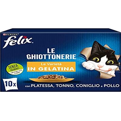Felix Le Giottonerie Karma dla Kota, Gładzica/Tuńczyk/Królik/Kurczak, 60x85 g Felix Le Giottonerie Karma dla Kota, Gładzica/Tuńczyk/Królik/Kurczak, 60x85 g