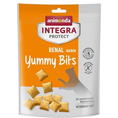 Animonda RENAL Yummy bity (6 x 120 g), bezzbożowa przekąska dla kotów, bez cukru, zalecana przez weterynarza w przypadku niewydolności nerek Animonda RENAL Yummy bity (6 x 120 g), bezzbożowa przekąska dla kotów, bez cukru, zalecana przez weterynarza w przypadku niewydolności nerek
