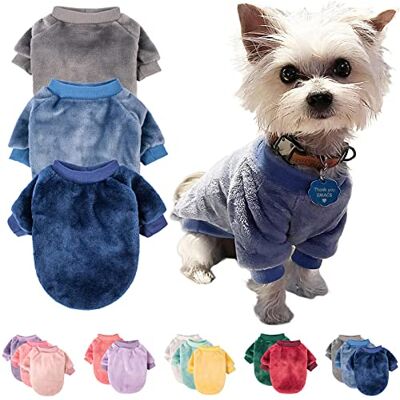 FABRICASTLE Sweter dla małego psa, swetry dla małych psów, dziewczynki lub chłopca, przytulny szczeniak, York, kot, zimowe ubrania, kurtka, pluszowy, dla małego psa lub kota, płaszcz, odzież (rozmiar S, szary, FABRICASTLE Sweter dla małego psa, swetry dla małych psów, dziewczynki lub chłopca, przytulny szczeniak, York, kot, zimowe ubrania, kurtka, pluszowy, dla małego psa lub kota, płaszcz, odzież (rozmiar S, szary,