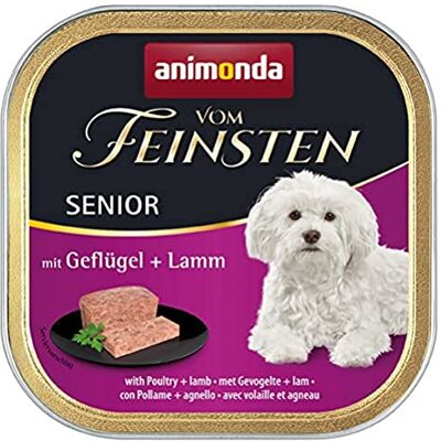 Animonda Senior karma dla psów, mokra karma dla starszych psów od 7 lat, z drobiem + jagnięciną, 22 x 150 g Animonda Senior karma dla psów, mokra karma dla starszych psów od 7 lat, z drobiem + jagnięciną, 22 x 150 g