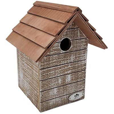 Dehner Natura budka lęgowa dla dzikich ptaków Monaco, do zawieszenia, ok. 19,5 x 26 x 19,5 cm, drewno sosnowe, brązowe Dehner Natura budka lęgowa dla dzikich ptaków Monaco, do zawieszenia, ok. 19,5 x 26 x 19,5 cm, drewno sosnowe, brązowe