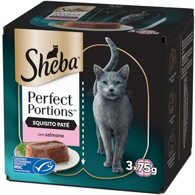 Sheba Perfect Portions pasztet z łososiem 3 x 2 x 37,5 g Sheba Perfect Portions pasztet z łososiem 3 x 2 x 37,5 g