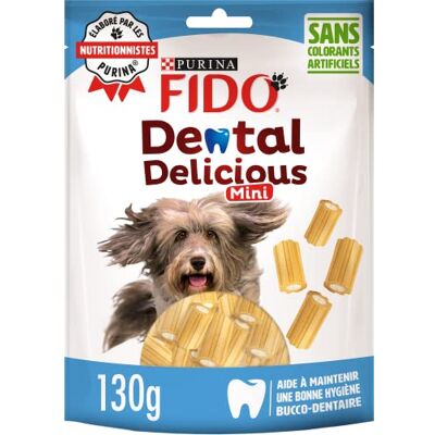 Fido Dental Delicious Mini Przysmaki Kości do żucia dla psa Zestaw 6 torebek x 130 g Fido Dental Delicious Mini Przysmaki Kości do żucia dla psa Zestaw 6 torebek x 130 g