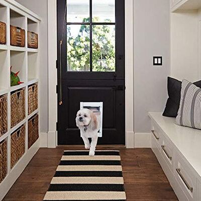 Ideal Pet Products Idealne produkty dla zwierząt domowych Deluxe aluminiowe drzwi dla zwierząt, średnie Ideal Pet Products Idealne produkty dla zwierząt domowych Deluxe aluminiowe drzwi dla zwierząt, średnie