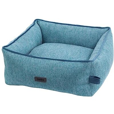 Nobby 61916 Komfortowe łóżko kwadratowe LINOU niebieskie dł. x szer. x wys.: 45 x 40 x 18 cm Nobby 61916 Komfortowe łóżko kwadratowe LINOU niebieskie dł. x szer. x wys.: 45 x 40 x 18 cm