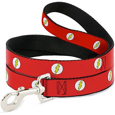 Buckle-Down Smycz dla psa "Flash Logo Czerwona/Biała/Żółta, 6' Buckle-Down Smycz dla psa "Flash Logo Czerwona/Biała/Żółta, 6'