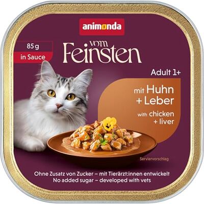 Animonda Vom Feinsten Katze Adult in Sauce z kurczakiem + wątróbką 85 g Animonda Vom Feinsten Katze Adult in Sauce z kurczakiem + wątróbką 85 g
