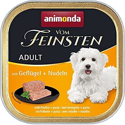 Animonda Karma dla dorosłych psów, mokra karma dla dorosłych psów, z drobiem + makaronem, 22 x 150 g Animonda Karma dla dorosłych psów, mokra karma dla dorosłych psów, z drobiem + makaronem, 22 x 150 g