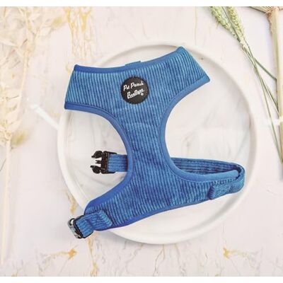 Pet Pooch Boutique Petrol Blue Cord uprząż dla psa L Pet Pooch Boutique Petrol Blue Cord uprząż dla psa L