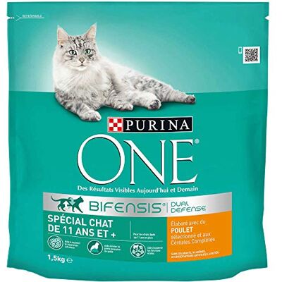 Purina ONE BIFENSIS Dual Defense Senior Cat Special : 11 lat i więcej Pomaga wspierać funkcje życiowe, naprawę komórek Kurczak Torba Zestaw 6 x 1,5 kg Purina ONE BIFENSIS Dual Defense Senior Cat Special : 11 lat i więcej Pomaga wspierać funkcje życiowe, naprawę komórek Kurczak Torba Zestaw 6 x 1,5 kg