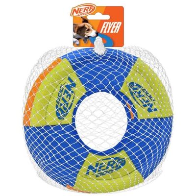 Nerf Dog Toss and Tug Ring zabawka dla psa, latający dysk, lekka, trwała i wodoodporna, średnica 22 cm, dla ras średnich/średnich, dwupak, zielony i pomarańczowy Nerf Dog Toss and Tug Ring zabawka dla psa, latający dysk, lekka, trwała i wodoodporna, średnica 22 cm, dla ras średnich/średnich, dwupak, zielony i pomarańczowy
