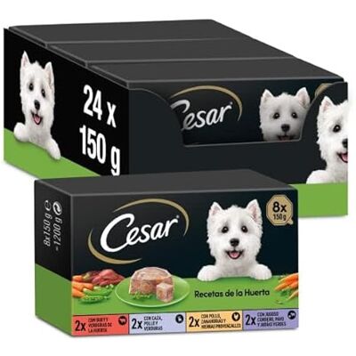 Karma dla psa CESAR - Kompletny naturalny posiłek z pâté i galaretką - 24x150g Karma dla psa CESAR - Kompletny naturalny posiłek z pâté i galaretką - 24x150g