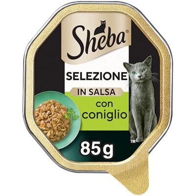 Sheba Selekcja w sosie, pełna mokra karma dla dorosłych kotów, smak królika, 22 pojemniki 85 g Sheba Selekcja w sosie, pełna mokra karma dla dorosłych kotów, smak królika, 22 pojemniki 85 g