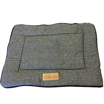 Ellie-Bo Dwustronna tweed i czarna mata ze sztucznego futra łóżko dla małych 61 cm klatek i skrzynek dla psa Ellie-Bo Dwustronna tweed i czarna mata ze sztucznego futra łóżko dla małych 61 cm klatek i skrzynek dla psa