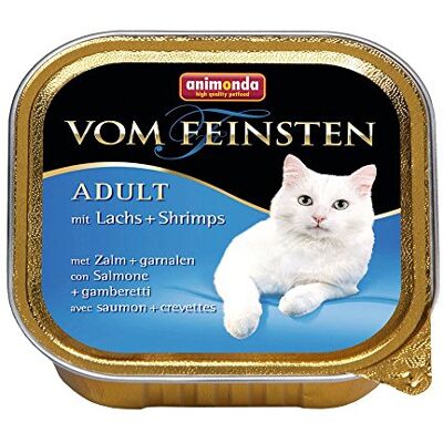 Animonda Karma dla dorosłych kotów, mokra karma dla dorosłych kotów, z łososiem + krewetkami, 32 x 100 g Animonda Karma dla dorosłych kotów, mokra karma dla dorosłych kotów, z łososiem + krewetkami, 32 x 100 g