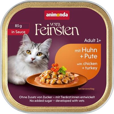 Animonda Vom Feinsten Katze Adult in Sauce z kurczakiem + indykiem 85 g Animonda Vom Feinsten Katze Adult in Sauce z kurczakiem + indykiem 85 g