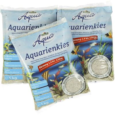 Dehner Aqua 5266820 żwir akwariowy o granulacji od 2 do 3,2 mm, rozmiar 3 x 5 kg Dehner Aqua 5266820 żwir akwariowy o granulacji od 2 do 3,2 mm, rozmiar 3 x 5 kg