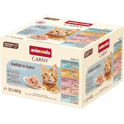 Animonda Fine Fillets Adult różnorodność w sosie, opakowanie do mieszania, 12 x 60 g Animonda Fine Fillets Adult różnorodność w sosie, opakowanie do mieszania, 12 x 60 g