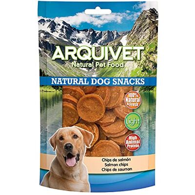 Arquivet Pack 12 sztuk Snack Chips z łososia 100 gr Natural Dog Snacks 100% Natural Choches, nagrody, smakołyki dla psów Lekki produkt Bardzo bogaty w składniki odżywcze Arquivet Pack 12 sztuk Snack Chips z łososia 100 gr Natural Dog Snacks 100% Natural Choches, nagrody, smakołyki dla psów Lekki produkt Bardzo bogaty w składniki odżywcze