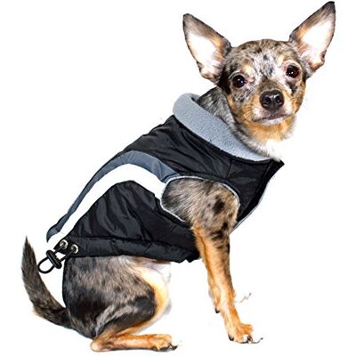 Hip Doggie HD-5SABK-XS Swiss Alpine Ski Vest płaszcz dla psa, XS, czarny Hip Doggie HD-5SABK-XS Swiss Alpine Ski Vest płaszcz dla psa, XS, czarny