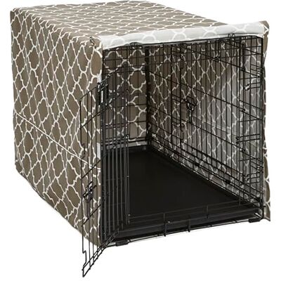 MidWest Homes for Pets MidWest Pokrowiec na klatkę dla psa z ochronnym teflonem, z poliestru i bawełny, dla prywatności w kojcu, do klatek o wymiarze 90 cm, brązowy, z nadrukiem, do prania, ogranicza szczekanie MidWest Homes for Pets MidWest Pokrowiec na klatkę dla psa z ochronnym teflonem, z poliestru i bawełny, dla prywatności w kojcu, do klatek o wymiarze 90 cm, brązowy, z nadrukiem, do prania, ogranicza szczekanie