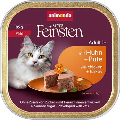 Animonda Vom Feinsten Katze Adult Pâté z kurczakiem + indykiem 85 g Animonda Vom Feinsten Katze Adult Pâté z kurczakiem + indykiem 85 g