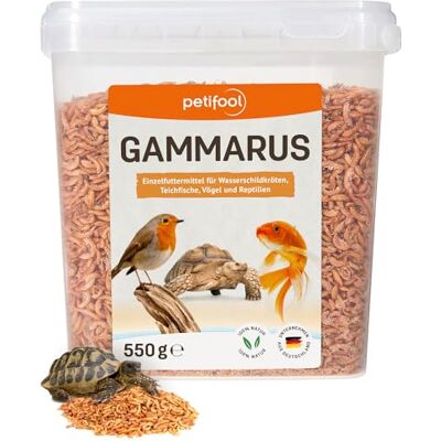 petifool Gammarus 550 g – suszone kraby z pcheł strumieniowych – zdrowa przekąska dla żółwi, ryb, ptaków, gadów i gryzoni – naturalna karma petifool Gammarus 550 g – suszone kraby z pcheł strumieniowych – zdrowa przekąska dla żółwi, ryb, ptaków, gadów i gryzoni – naturalna karma