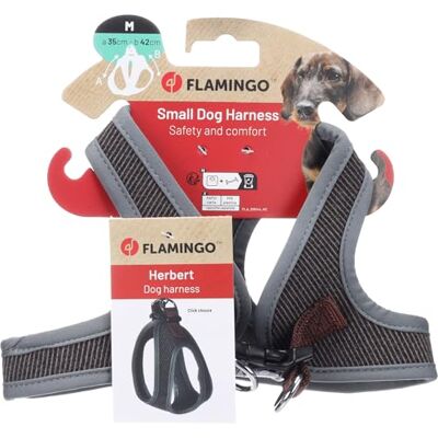 Flamingo Szelki dla psa Step&Go Herbert ciemnobrązowe M 35 cm 42 cm Flamingo Szelki dla psa Step&Go Herbert ciemnobrązowe M 35 cm 42 cm