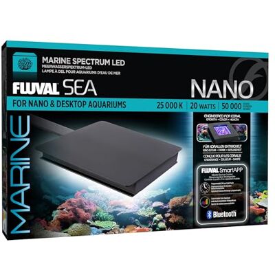 Fluval Sea Marine 3.0, oświetlenie Nano LED do akwariów morskich, aluminium, 12,7 x 12,7 cm, 20 W Fluval Sea Marine 3.0, oświetlenie Nano LED do akwariów morskich, aluminium, 12,7 x 12,7 cm, 20 W