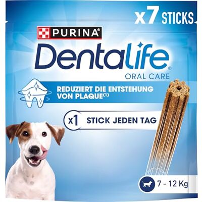 Dentalife PURINA przekąski do pielęgnacji zębów dla małych i dużych psów, redukują tworzenie się kamienia nazębnego, opakowanie 5 lub 6 małych psów, 6 x 115 g Dentalife PURINA przekąski do pielęgnacji zębów dla małych i dużych psów, redukują tworzenie się kamienia nazębnego, opakowanie 5 lub 6 małych psów, 6 x 115 g
