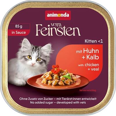 Animonda Vom Feinsten Cat Kitten in Sauce mit Kurczak + cielęcina, 85 g Animonda Vom Feinsten Cat Kitten in Sauce mit Kurczak + cielęcina, 85 g