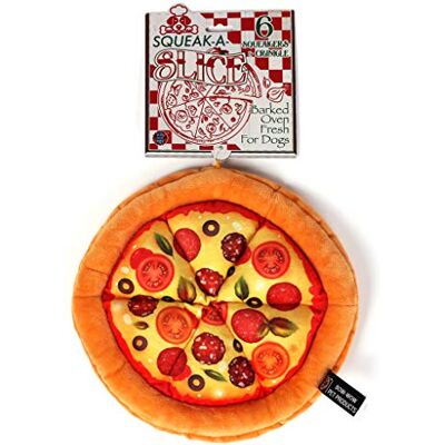 Bow Wow Pet Pizza zabawka dla psa piszcząca pluszowa jednoczęściowa zabawka do dokuczania zębów zwierząt domowych (97671) Bow Wow Pet Pizza zabawka dla psa piszcząca pluszowa jednoczęściowa zabawka do dokuczania zębów zwierząt domowych (97671)