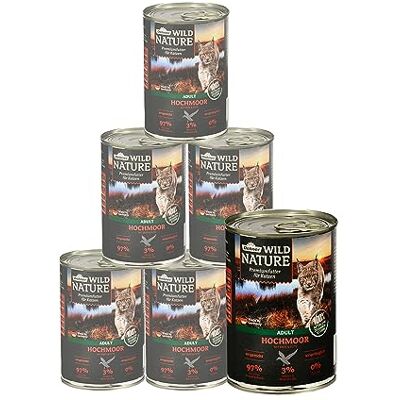 Dehner Wild Nature Karma dla kotów dla dorosłych, koguty, kaczka/indyk, 6 x 400 g (2,4 kg) Dehner Wild Nature Karma dla kotów dla dorosłych, koguty, kaczka/indyk, 6 x 400 g (2,4 kg)