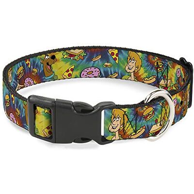 Buckle-Down Obroża dla psa plastikowy klips Scooby Doo i Shaggy Poses Munchies Tie Dye wielokolorowy od 9 do 15 cali 2,5 cm szerokości (DC-BKSR-WSD027-1.0-S) Buckle-Down Obroża dla psa plastikowy klips Scooby Doo i Shaggy Poses Munchies Tie Dye wielokolorowy od 9 do 15 cali 2,5 cm szerokości (DC-BKSR-WSD027-1.0-S)