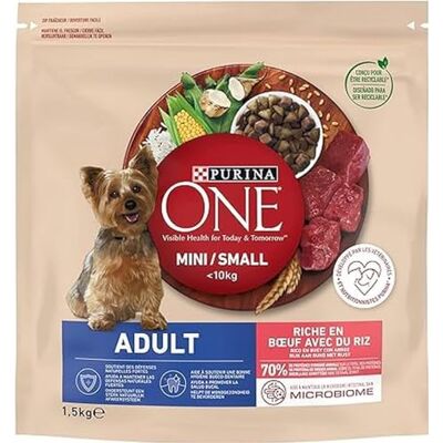Purina ONE Nestlé Purina Petcare One My Dog krokiety dla małych psów, 1–10 kg, różne smaki, 1 sztuka Purina ONE Nestlé Purina Petcare One My Dog krokiety dla małych psów, 1–10 kg, różne smaki, 1 sztuka