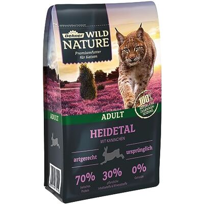 Dehner Wild Nature karma dla kotów Heidetal, sucha karma bez zbóż, dla dorosłych kotów, królików, 1,5 kg Dehner Wild Nature karma dla kotów Heidetal, sucha karma bez zbóż, dla dorosłych kotów, królików, 1,5 kg