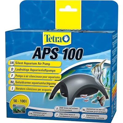 Tetra APS 100 pompa powietrza do akwarium – cicha pompa membranowa do akwariów o pojemności 50-100 l, czarna Tetra APS 100 pompa powietrza do akwarium – cicha pompa membranowa do akwariów o pojemności 50-100 l, czarna