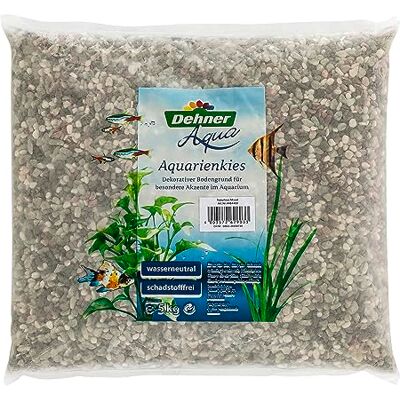 Dehner Żwir do akwarium wodnego, ziarnistość 4-6 mm, 5 kg, mieszanka kolorów Dehner Żwir do akwarium wodnego, ziarnistość 4-6 mm, 5 kg, mieszanka kolorów